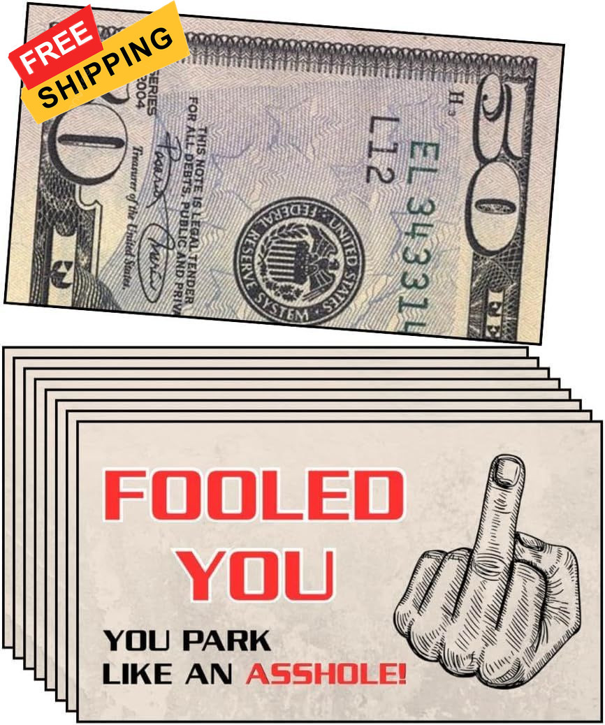 You Park Like An A-hole Bad Parking Prank Cards Look $50 multicolor