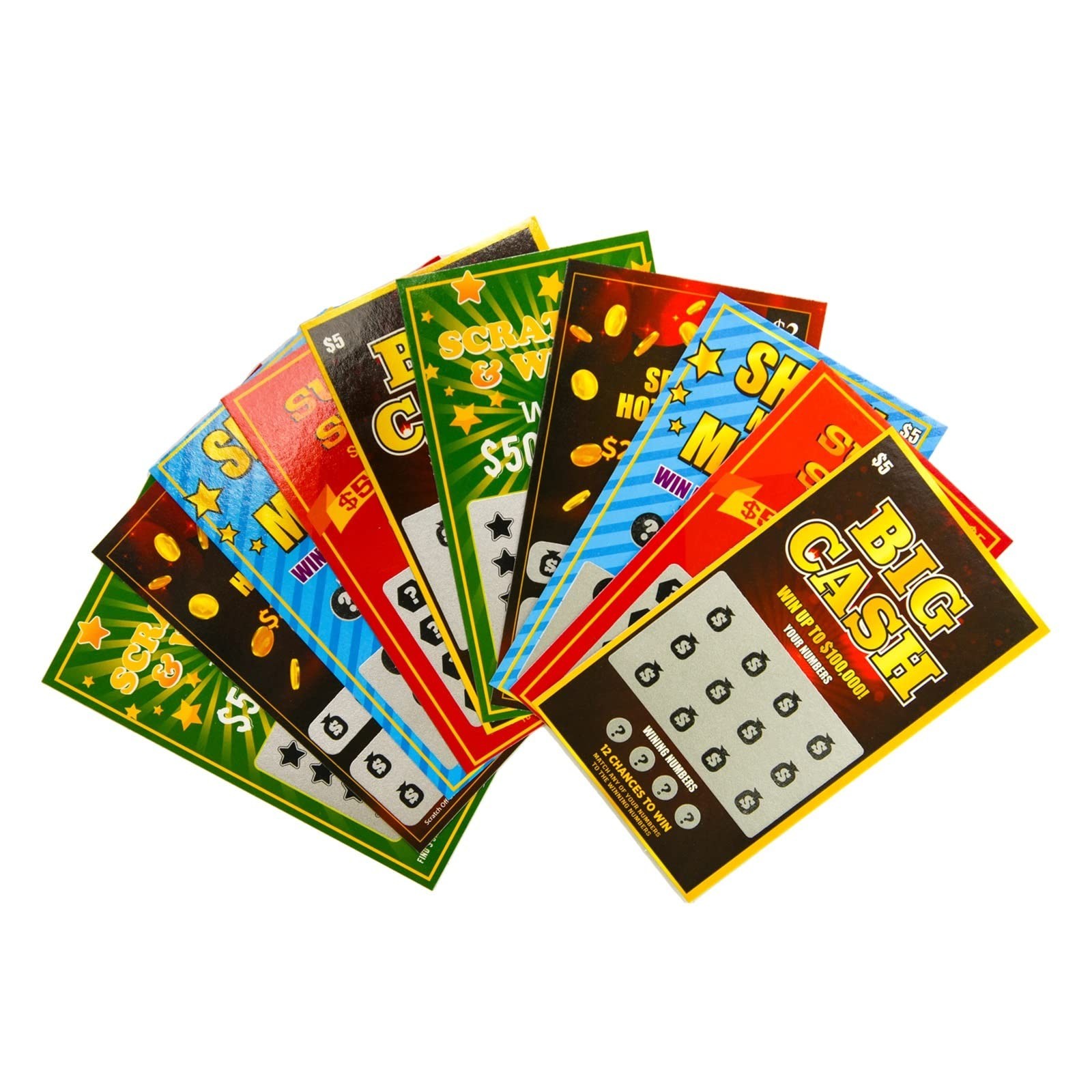 10 Fake Lottery Tickets – Hilarious Scratch Off Cards Prank – Win $500K, $200K,