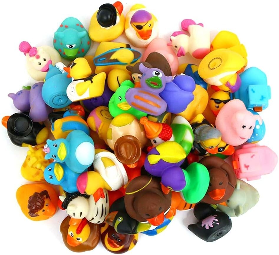 20 PCS – Jeep Ducks for Ducking (Variety) – 20 Unique Assorted Ducks, 2 inches