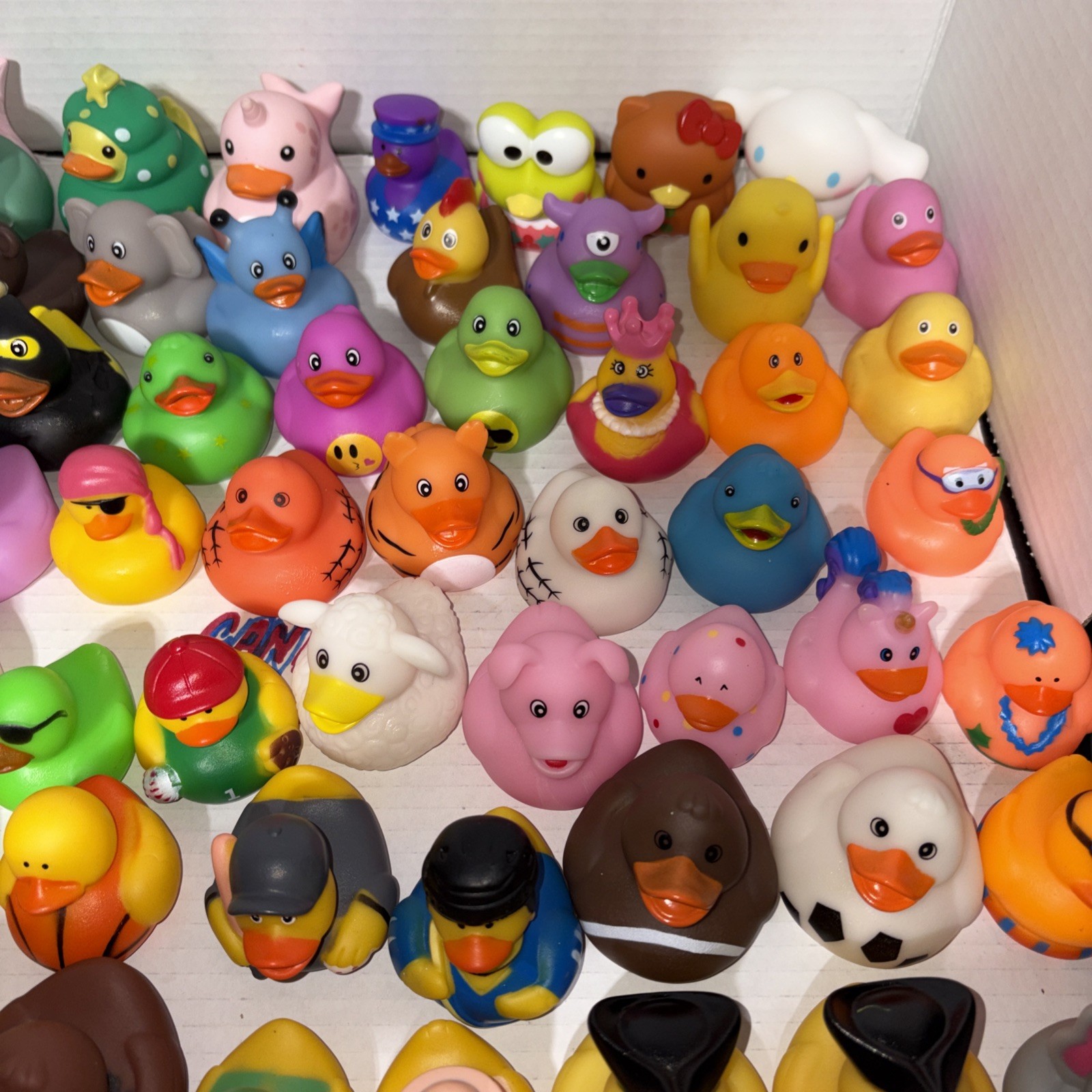 Rubber Ducks Duckies Lot Of 60+Jeep Play Ducked Party Favors No Duplicates 1”-3”