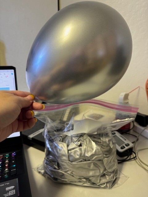 Bulk Lot of Metallic Silver Latex Balloons 100+ Party Decoration New!!!