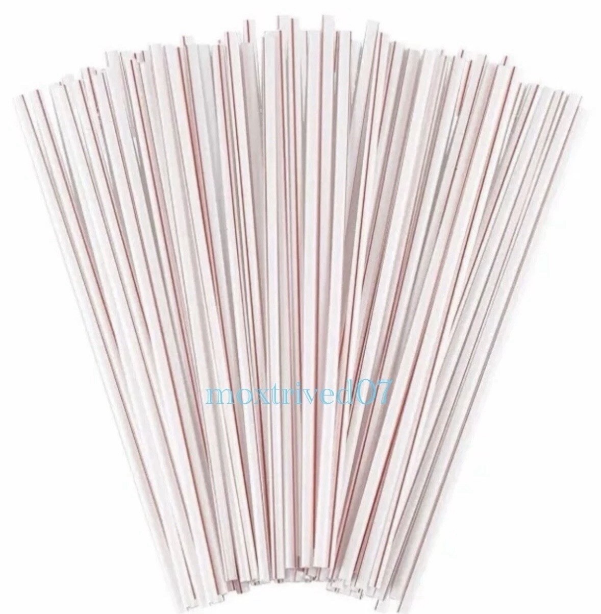 500 Pieces Plastic Disposable Straws Jumbo Box Party Pack Red & White 7.75″ Long