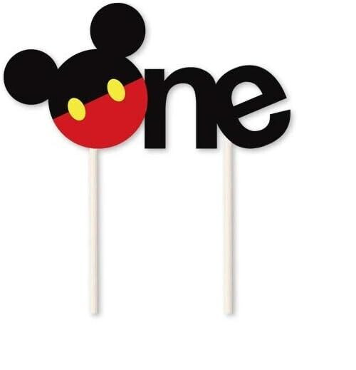1st Birthday Cartoon Mouse Decorations – Banners, Balloons, Door Hanger, Crown..