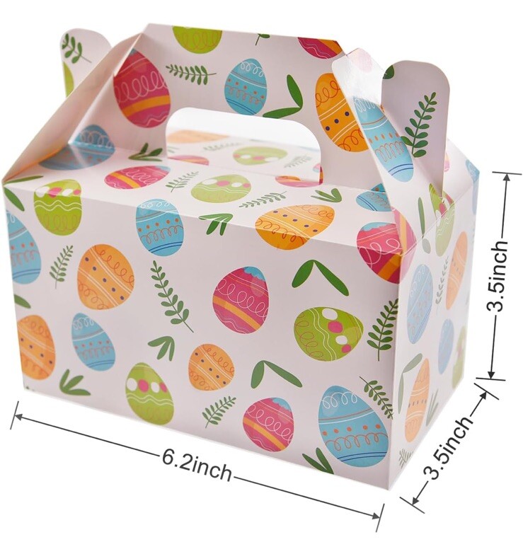 Eavotoy 12 Pk Decorative Easter Gift Treat Boxes