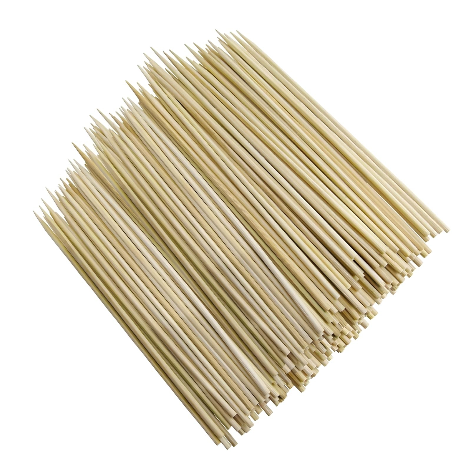 4-Inch Natural Bamboo Toothpicks & Skewers 750-Count | Extra-Long Wooden Picks