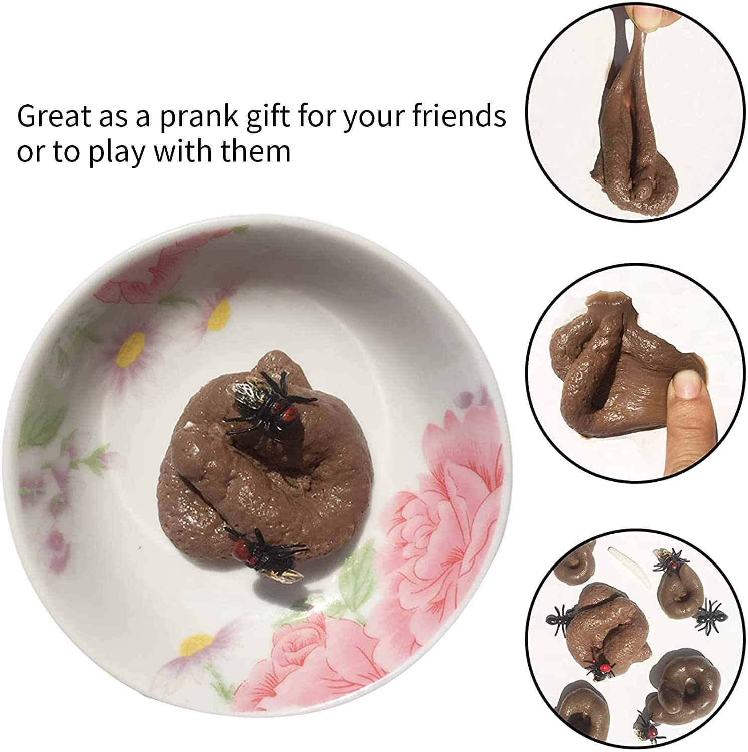 6 Pieces Realistic Fake Poop Fake Poop Novelty Floating Fake for April Fool’s…