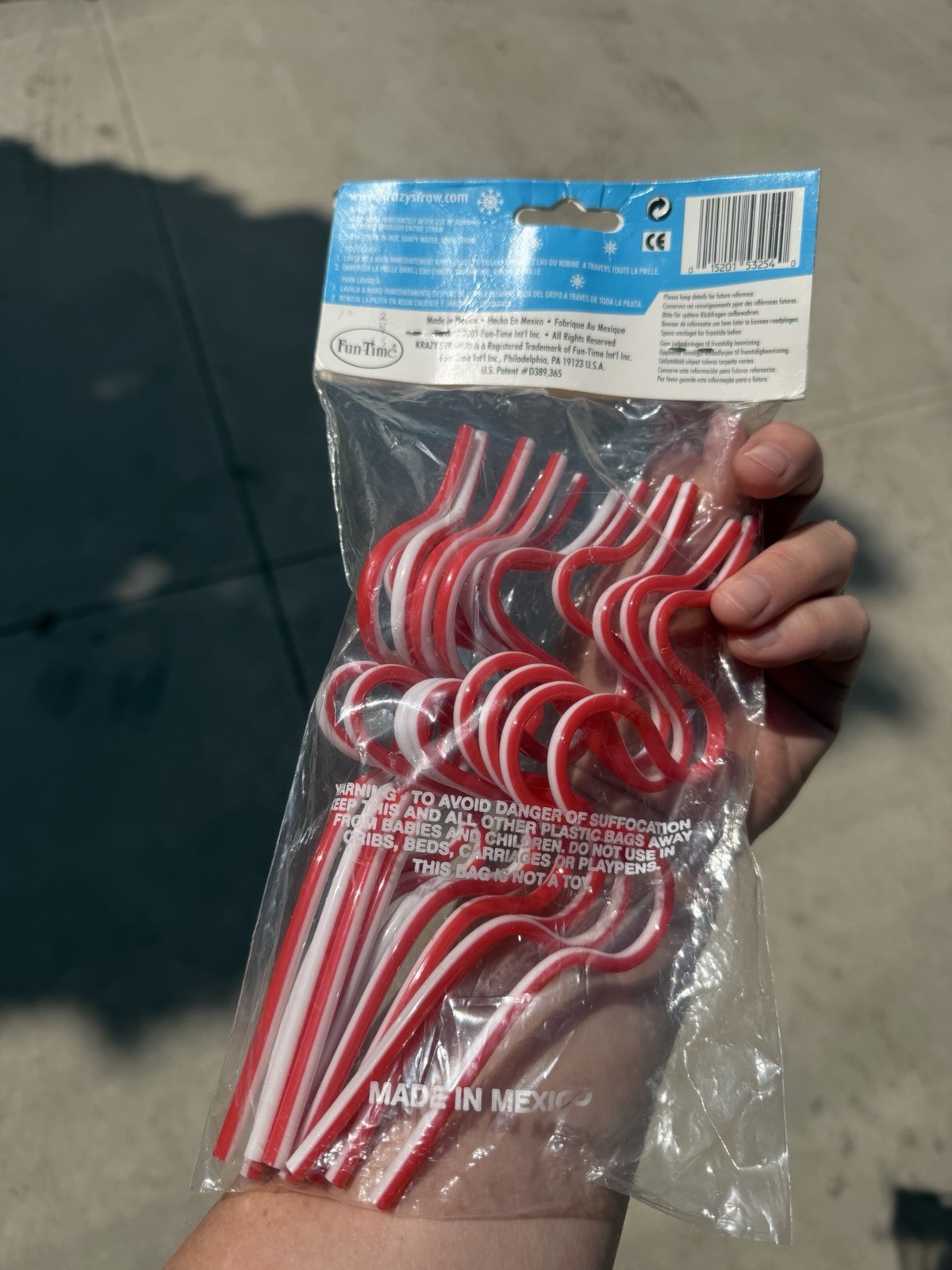 Vintage 2001 KRAZY STRAW Crazy Straws Christmas Swirl 12pk New Fun Time
