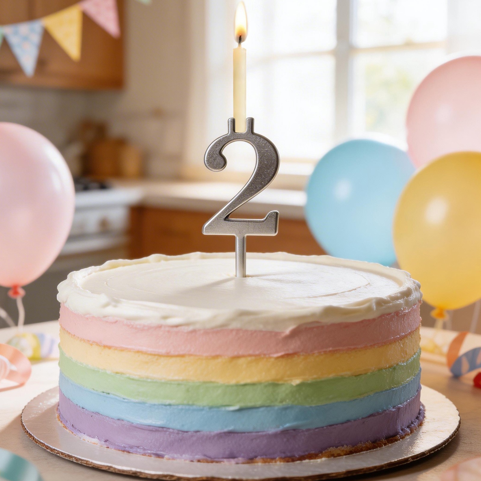 Reusable Number Birthday Candle Holder Set Metal Number 0~9 Cakes Candle Holders