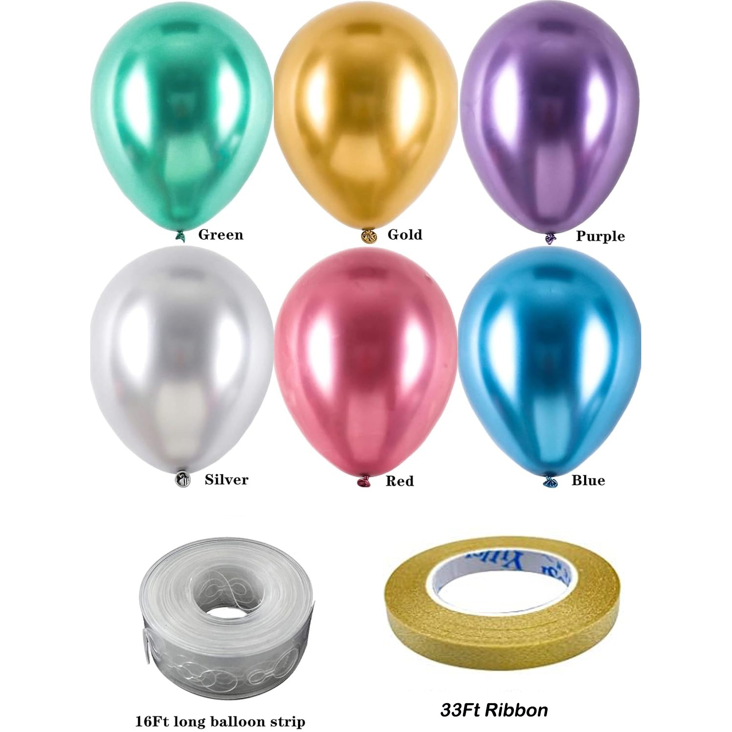 50pcs Rainbow Balloons 12″ Latex Colorful Balloons for Birthday Wedding Party