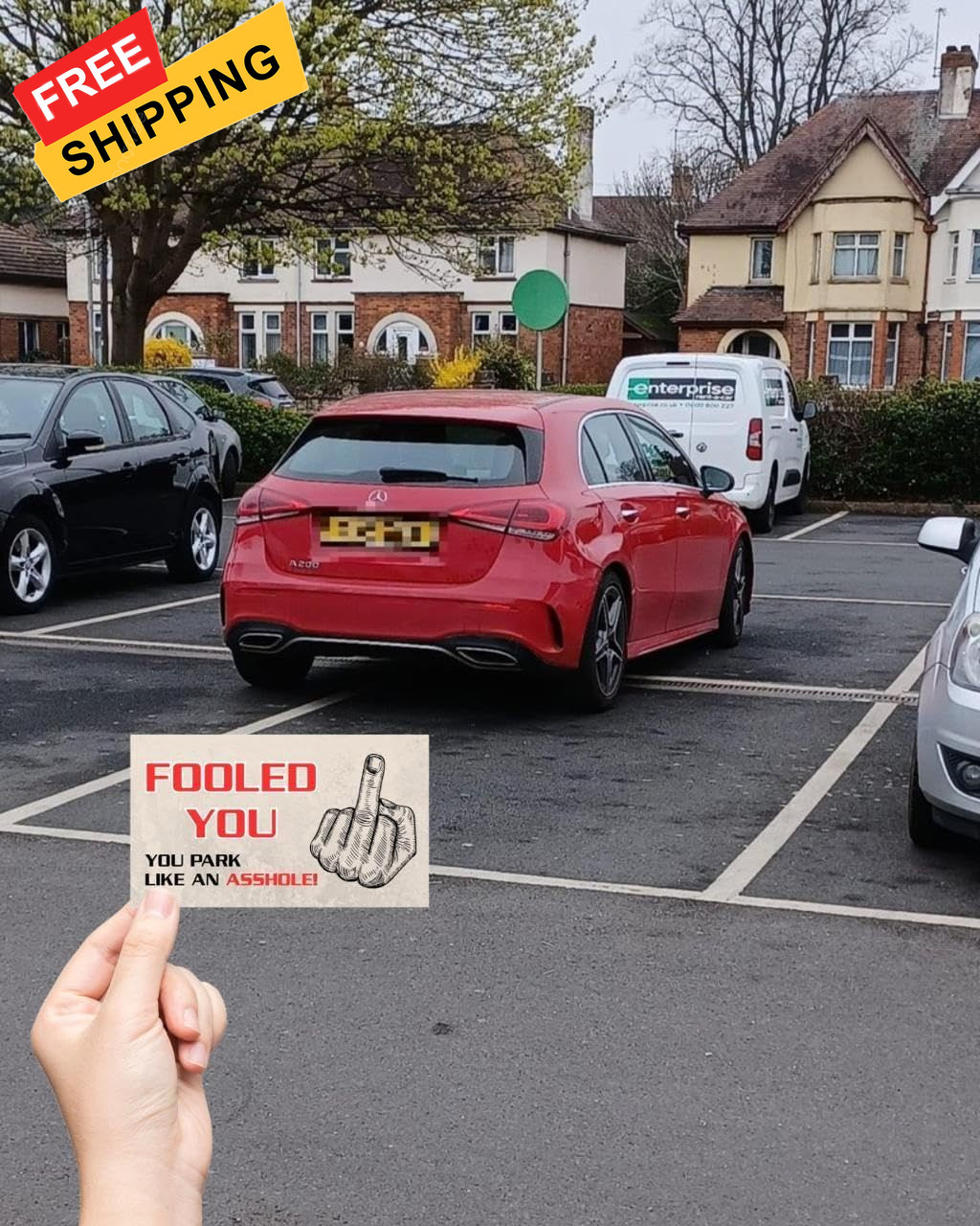You Park Like An A-hole Bad Parking Prank Cards Look $50 multicolor