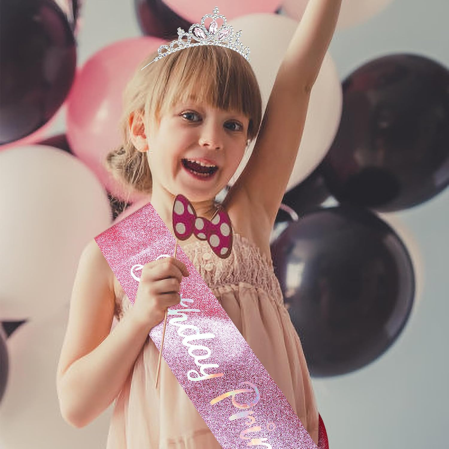 Princess Sash and Tiara Set for Girls and Women – Happy Birthday Party