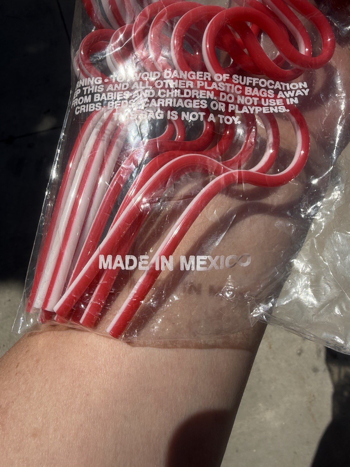 Vintage 2001 KRAZY STRAW Crazy Straws Christmas Swirl 12pk New Fun Time