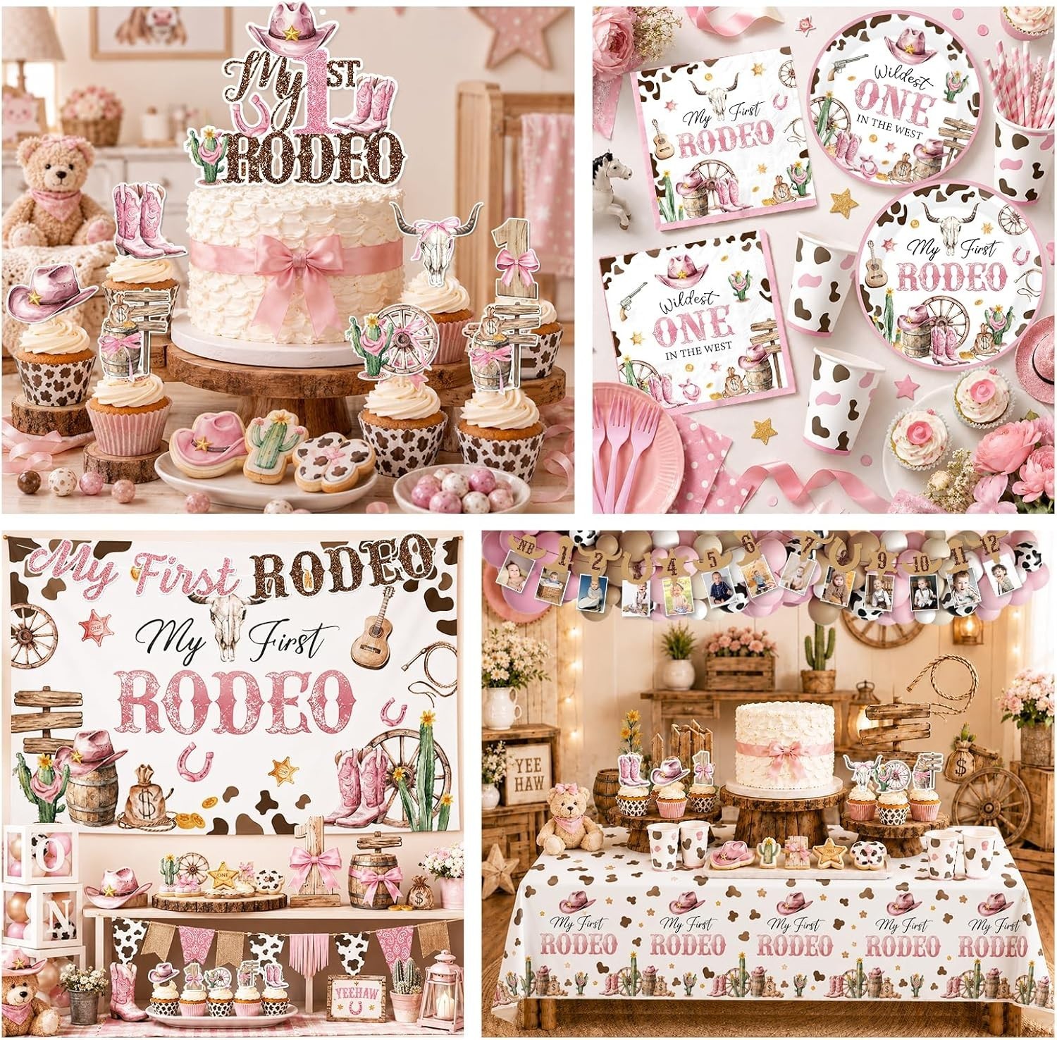 “My First Rodeo” – Baby Girl’s 1st Birthday Party Complete Decoration Kit NEW
