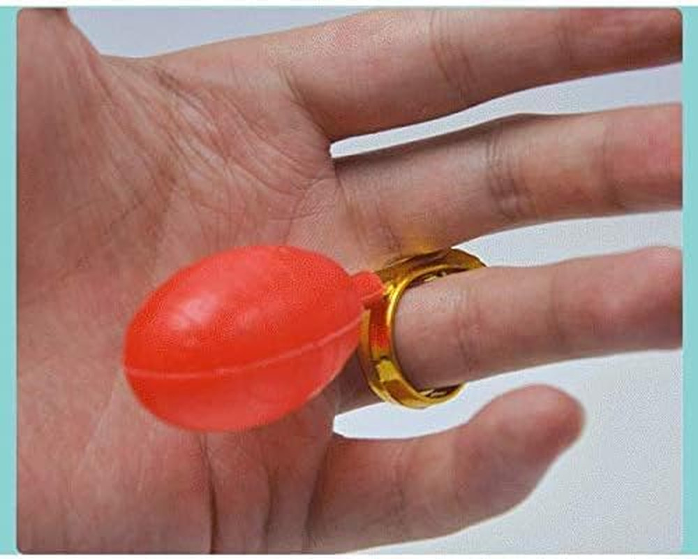 3Pcs Golden and Red Water Squirt Toys Water Spray Ring Tricky Toy Spoof April Fo