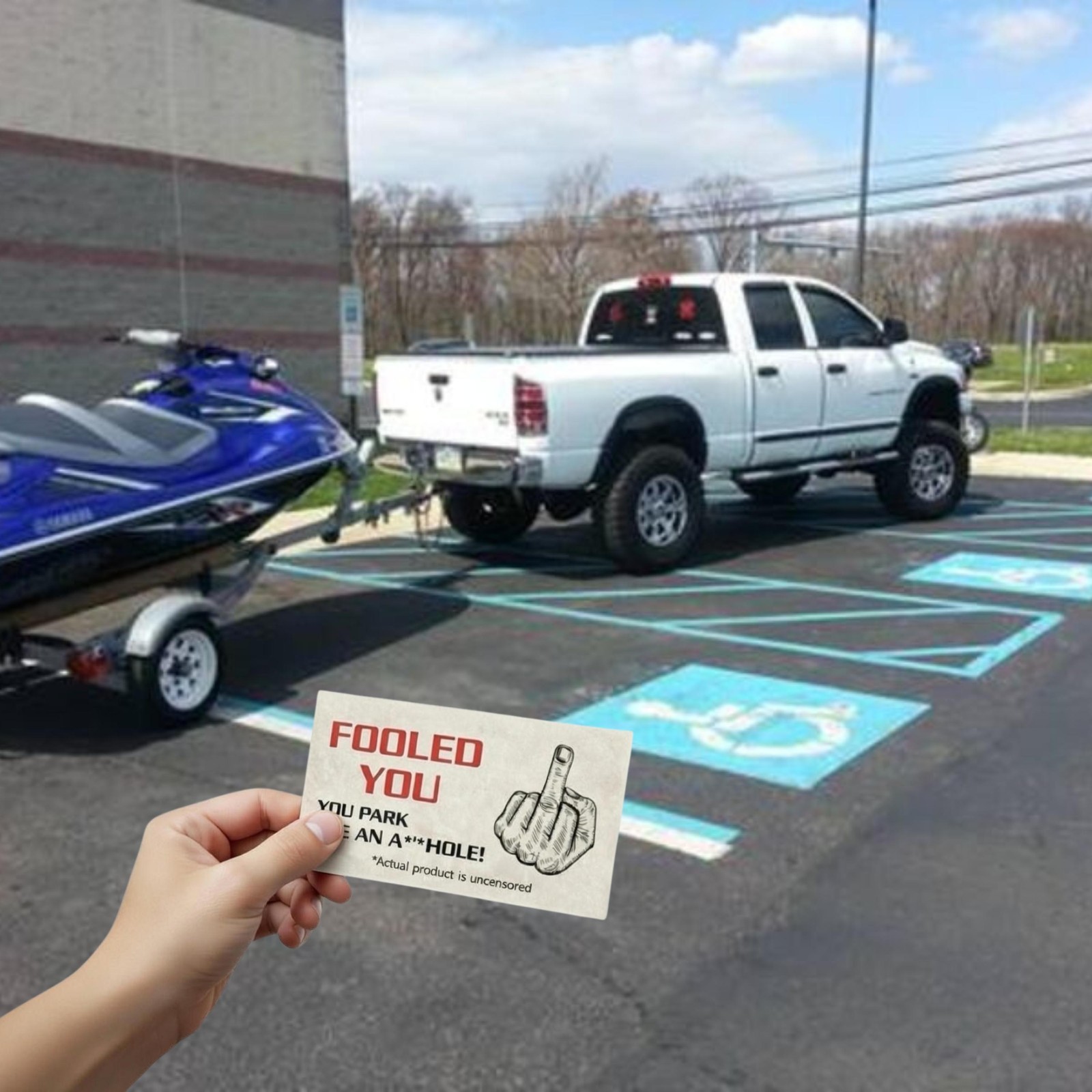 Bad Parking Cards – Fake $50 Bill Look Cards with Hilarious Message 50pack