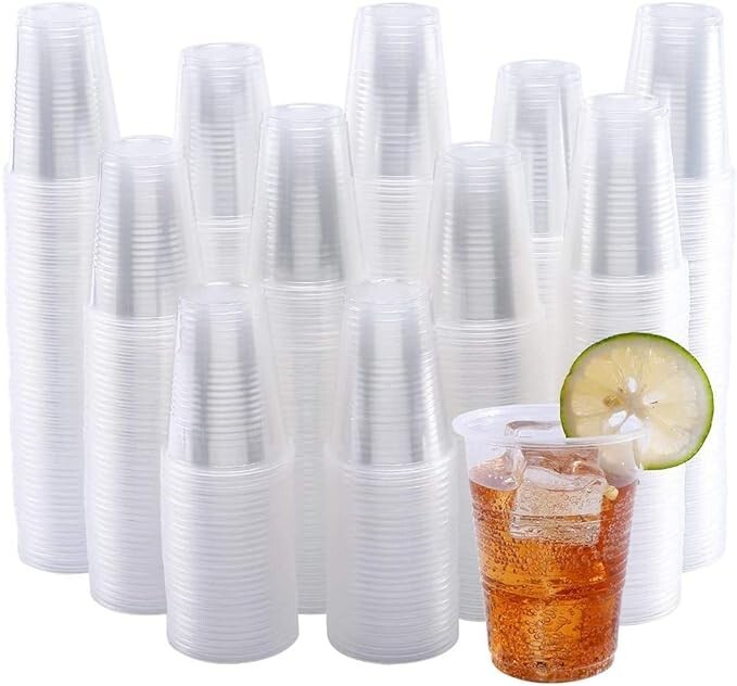 1200 Pack Clear Plastic Disposable Cups 7 oz Perfect for Party Drinking Cups