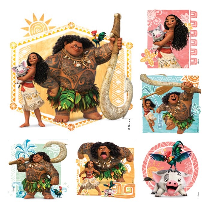 25 Disney Moana Stickers Party Favors Teacher Supply – Maui – Hei Hei