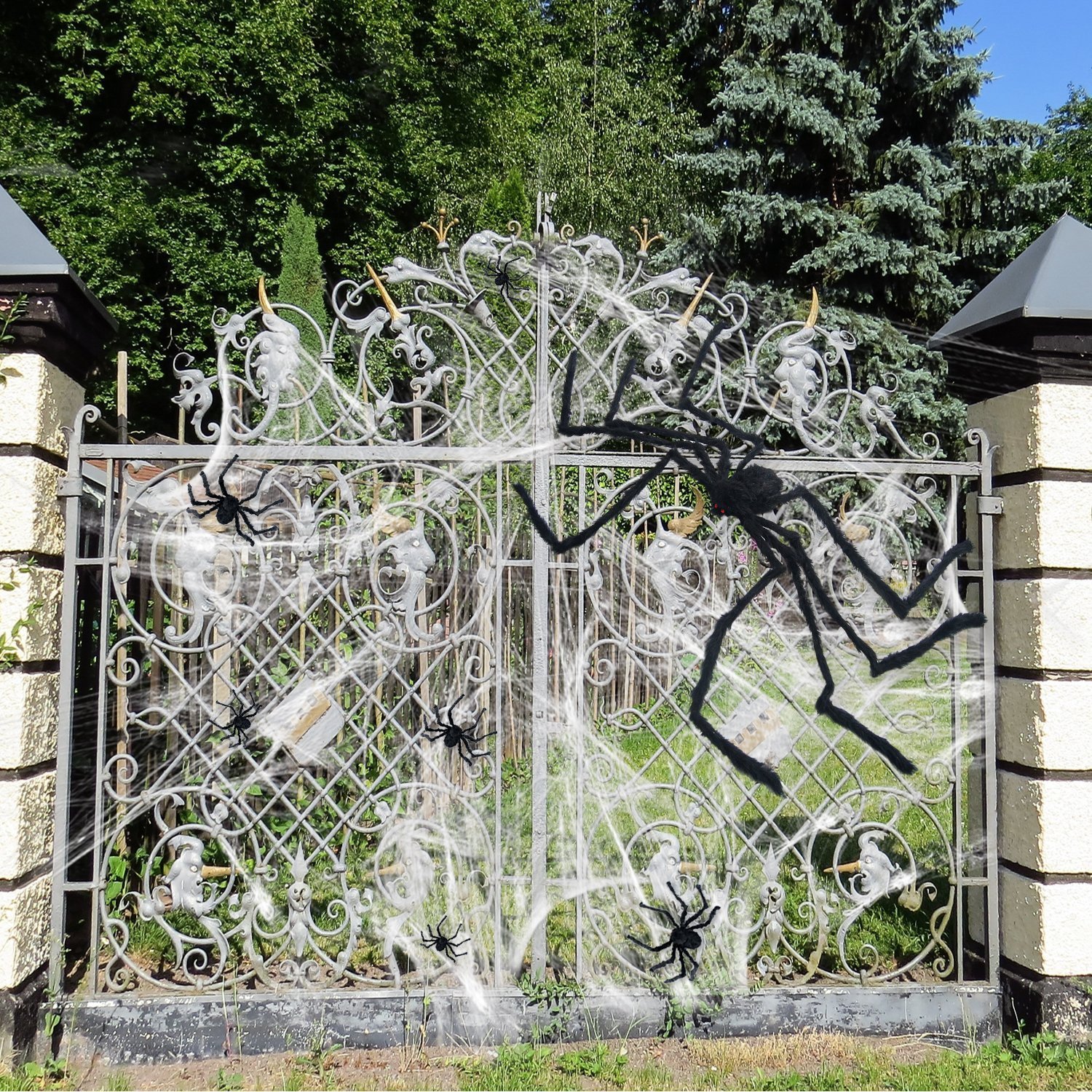 4ft Large Halloween Spider Haunted House Prop Indoor Outdoor Party Garden Decor