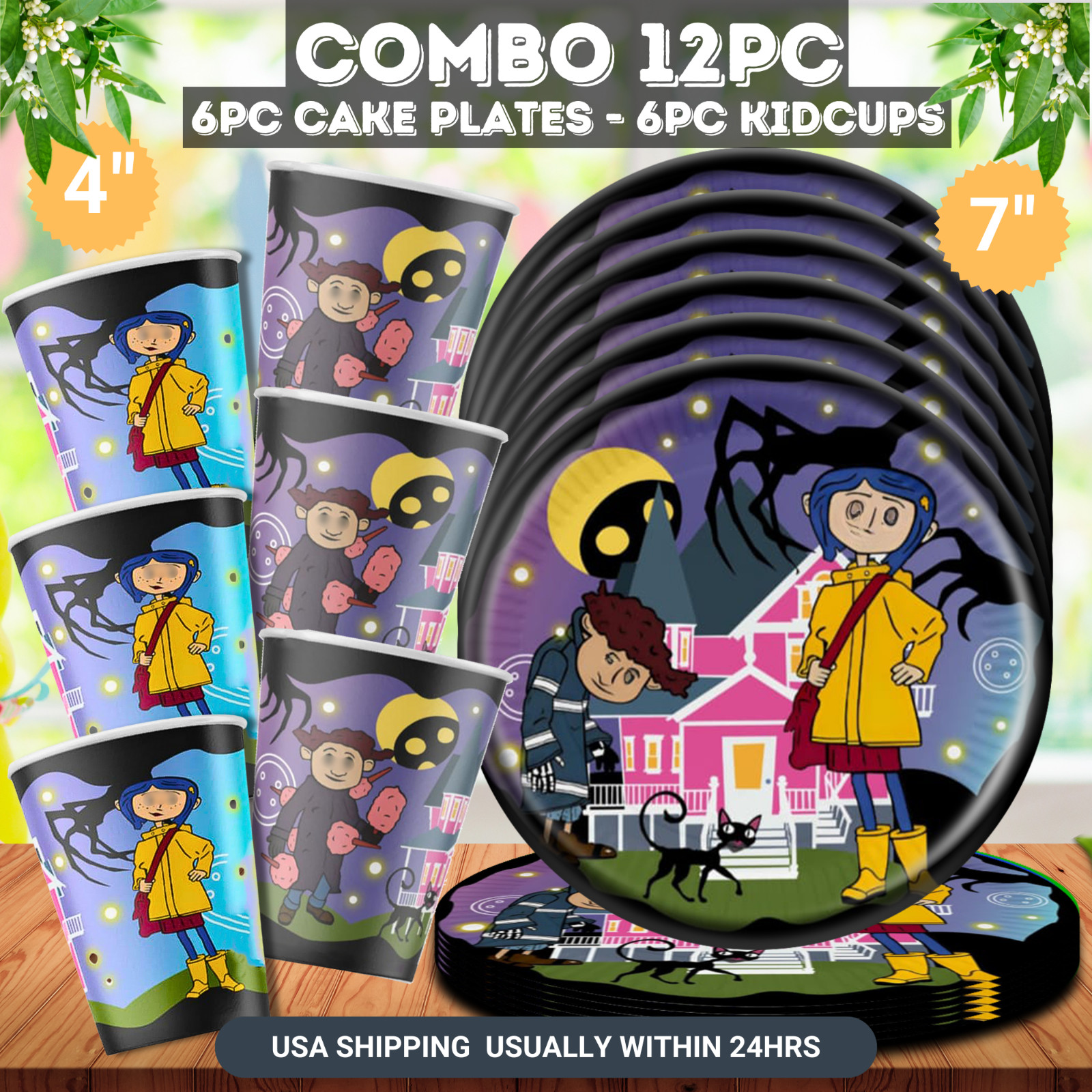 CORALINE PARTY SUPPLIES BIRTHDAY DECORATION BALLOON FAVOR TOPPERS CENTERPIECE