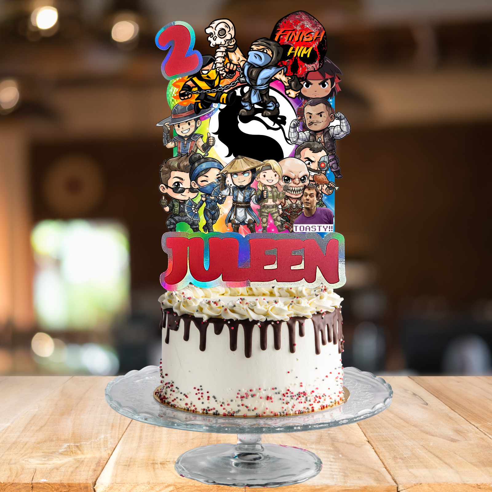 MORTAL KOMBAT cupcake birthday party supplies favor centerpiece decoration event