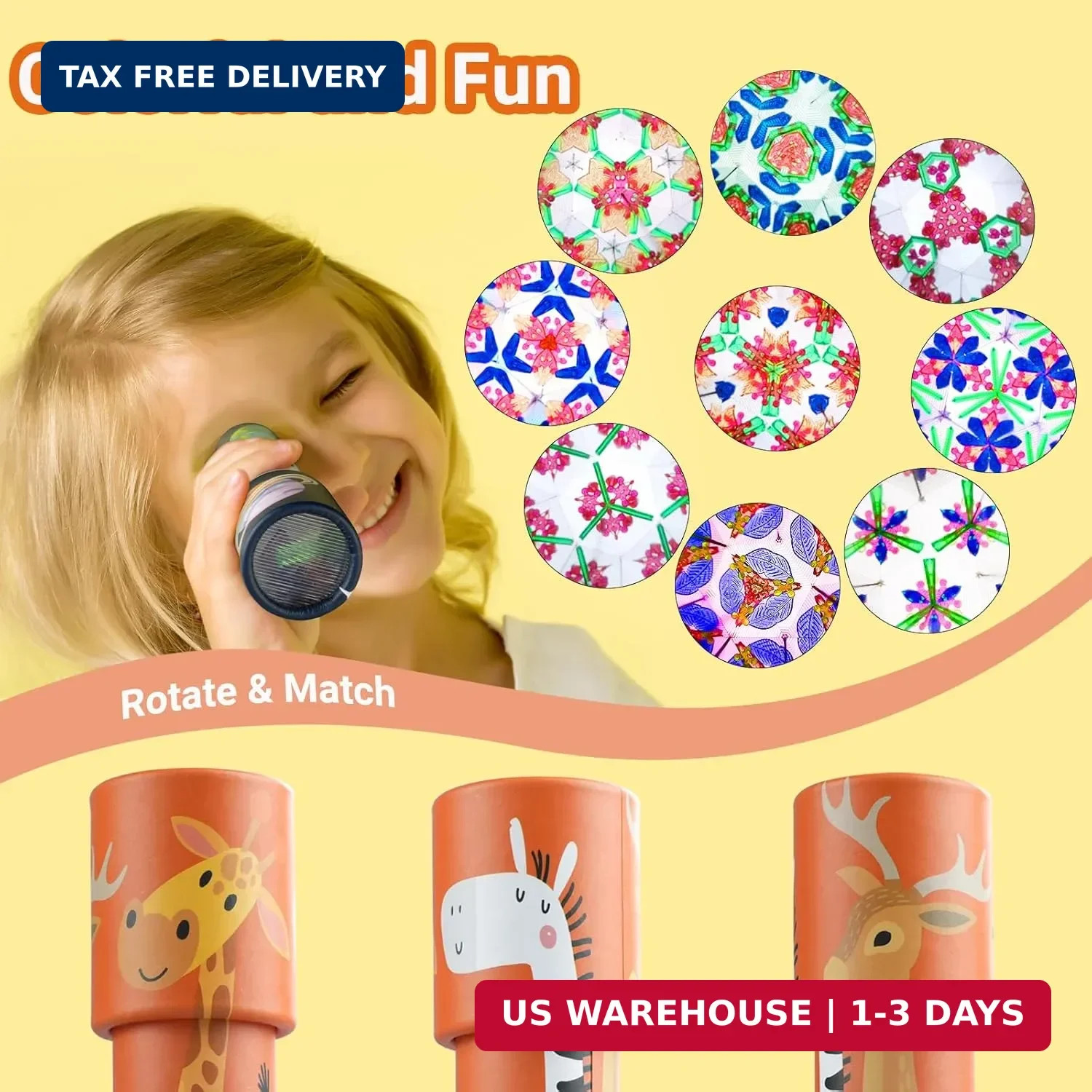iKeelo 12PCS Classic Kaleidoscopes, Party Favors for Kids Birthday, Retro Educat