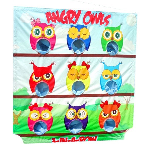 Replacement Inflatable Air Frame Game Vinyl Panel 5×6 Angry Owls Party Carnival