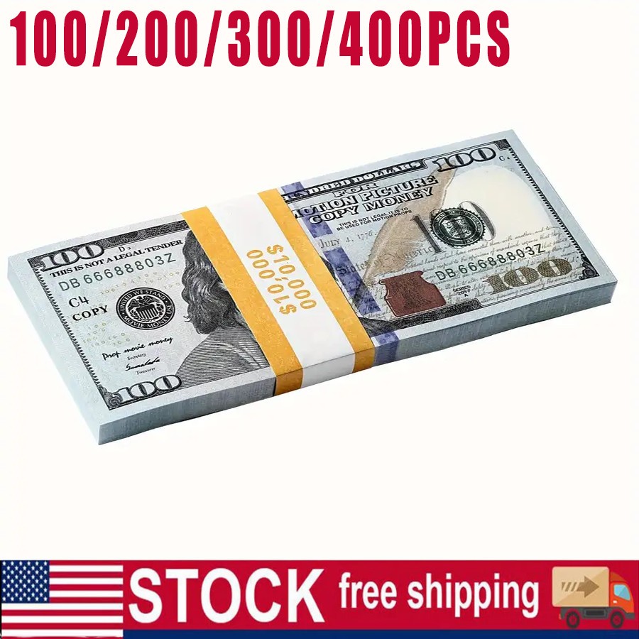 100-400PCS For Pretend Play Music Birthday Party Prop Fake Looks Best Toys Money