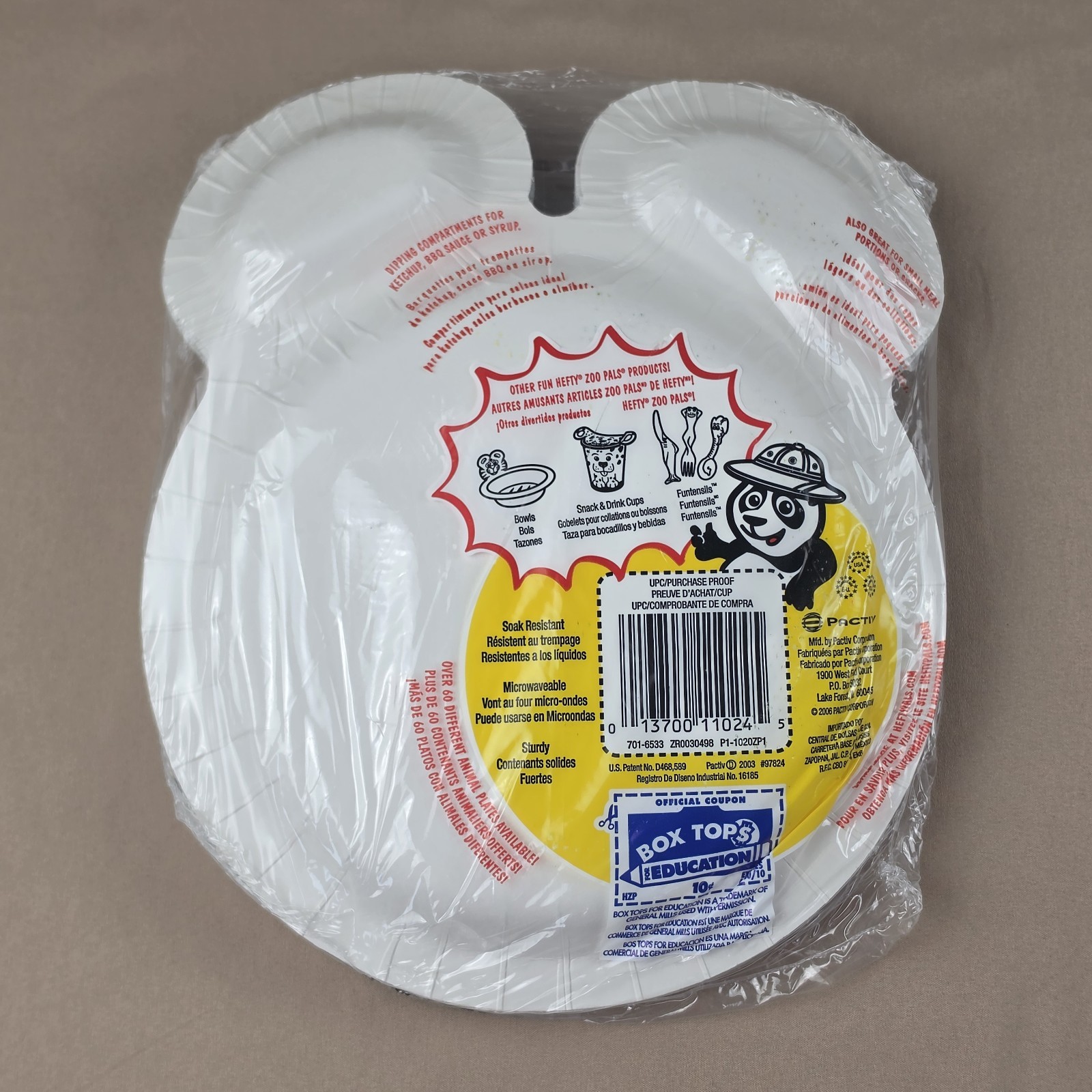 2-NEW Old Stock Hefty Zoo Pals Kids Paper Plates Animals Horse Vtg 2006
