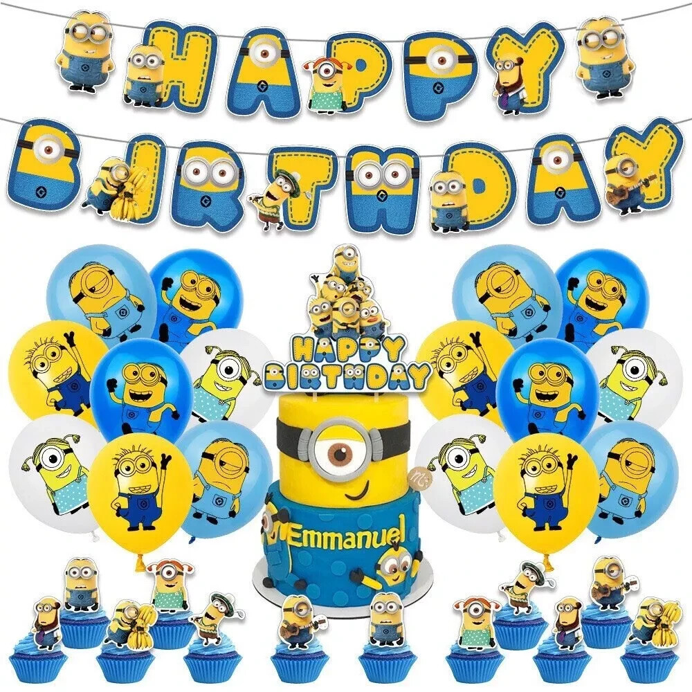 Minions Theme Birthday Party Supplies Kits,for Kids Birthday Party Decoration