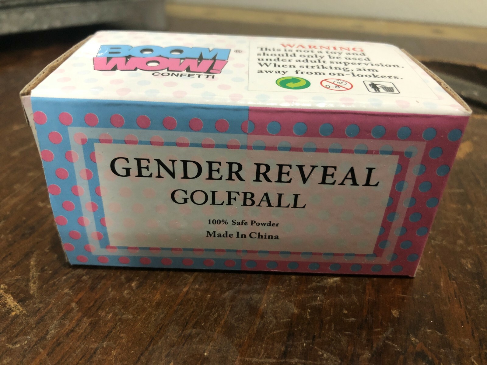 Gender Reveal Exploding Golf Ball 2 Pack Pink and Blue Balls Baby Boy and Girl