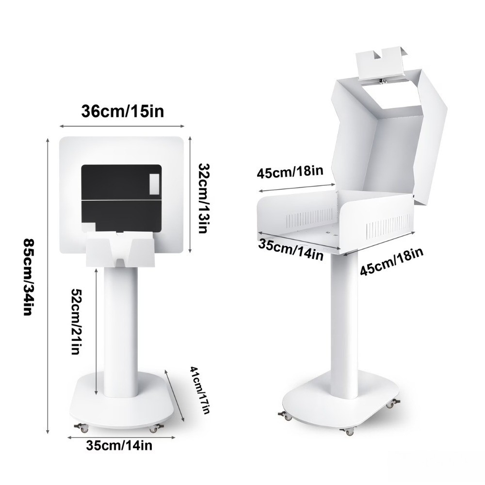 Portable Photo Booth Machine w/Music Sync Light Effects Selfie Booth for Parties
