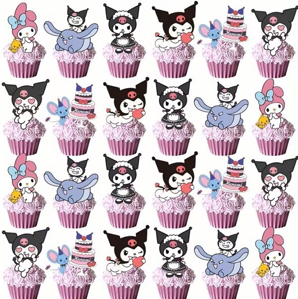 Kuromi My Melody Cupcake Toppers 12 or 24pc set