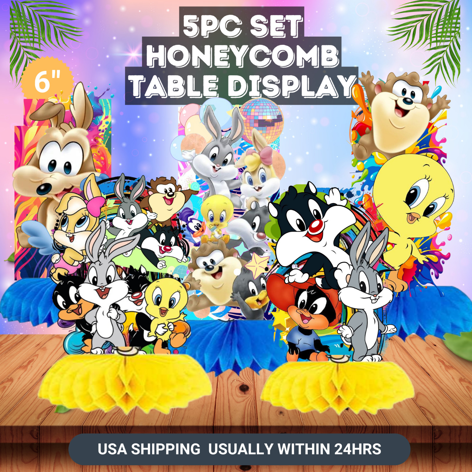 baby Looney tunes toons birthday party supplies favor centerpiece decoration