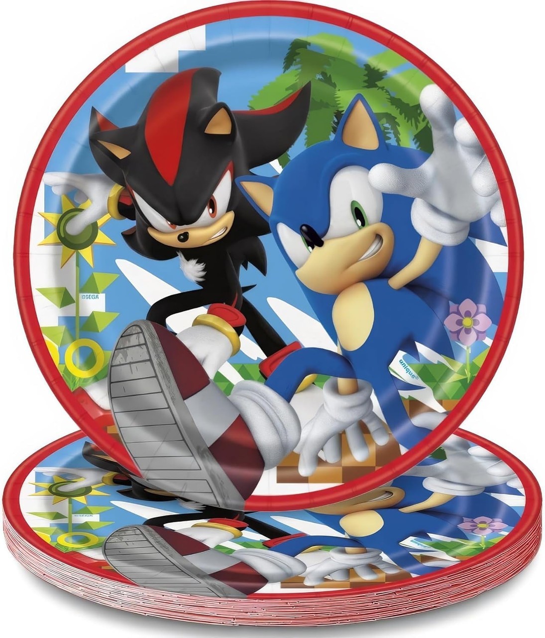 Sonic The Hedgehog 8 Ct Dessert Cake Paper Plates 7″