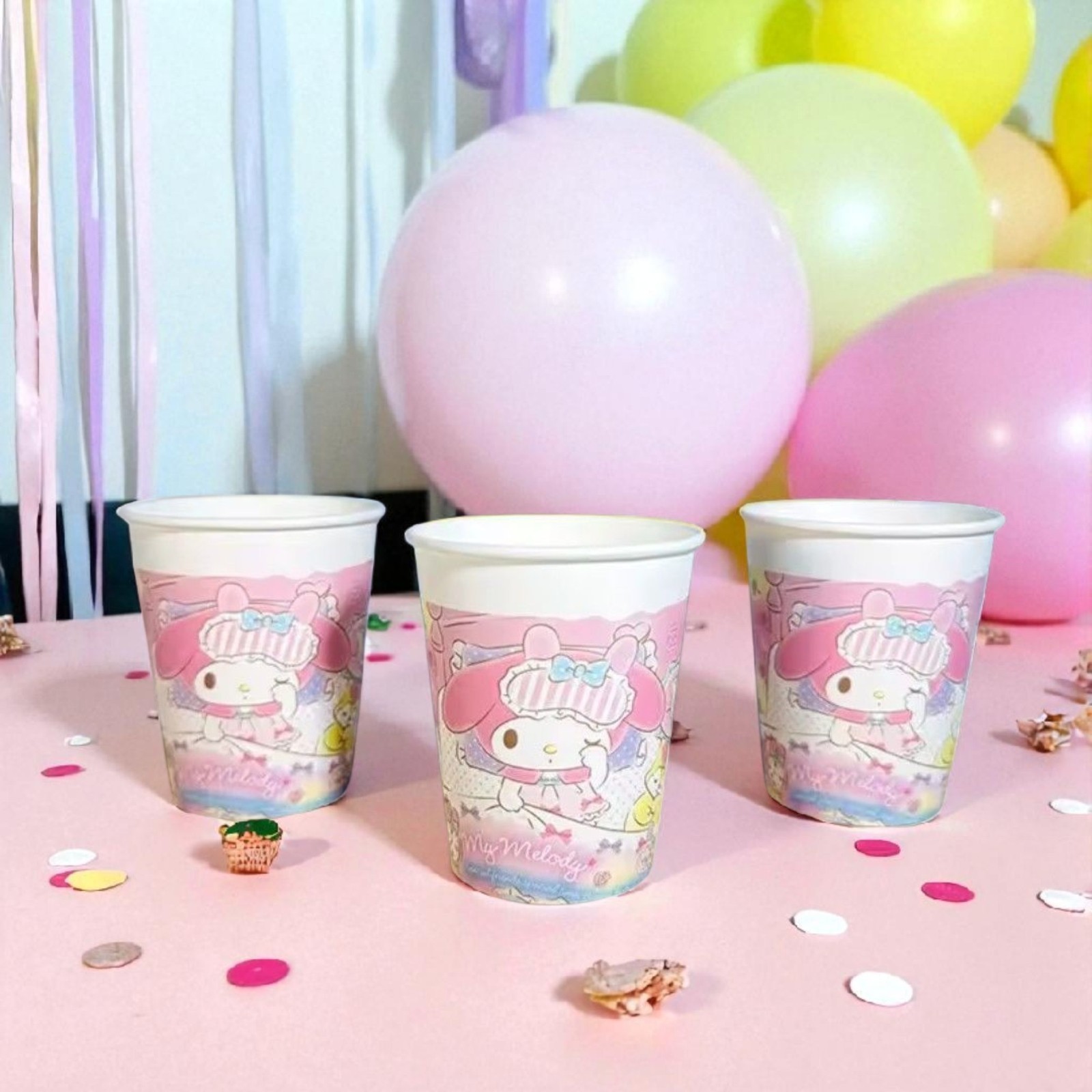 250ml Sanrio Hello Kitty 50 Pc Thick Disposable Paper Cups All Occasion Birthday