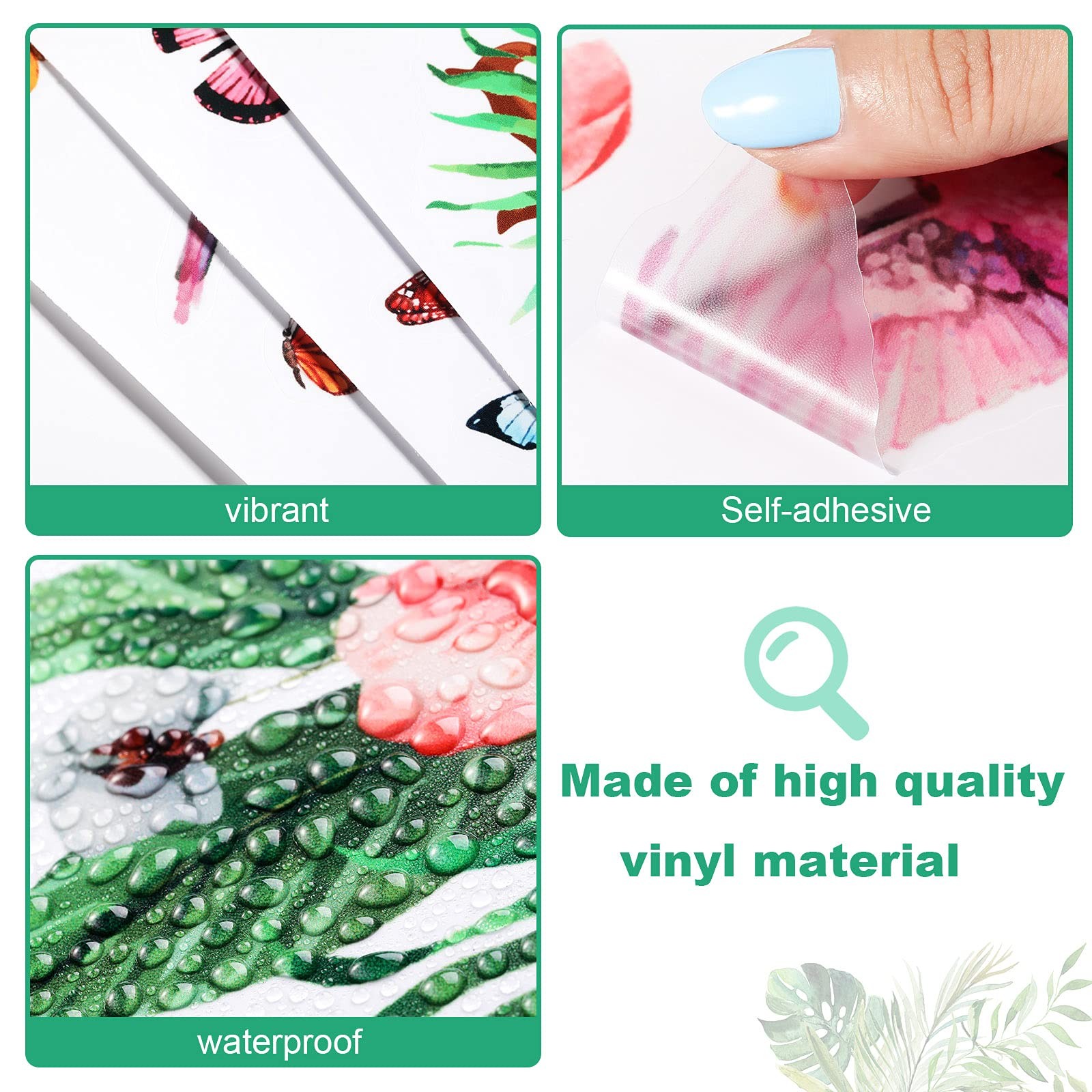 Zonon Hummingbirds Wall Decals Peel and Stick Birds Vinyl Wall Stickers