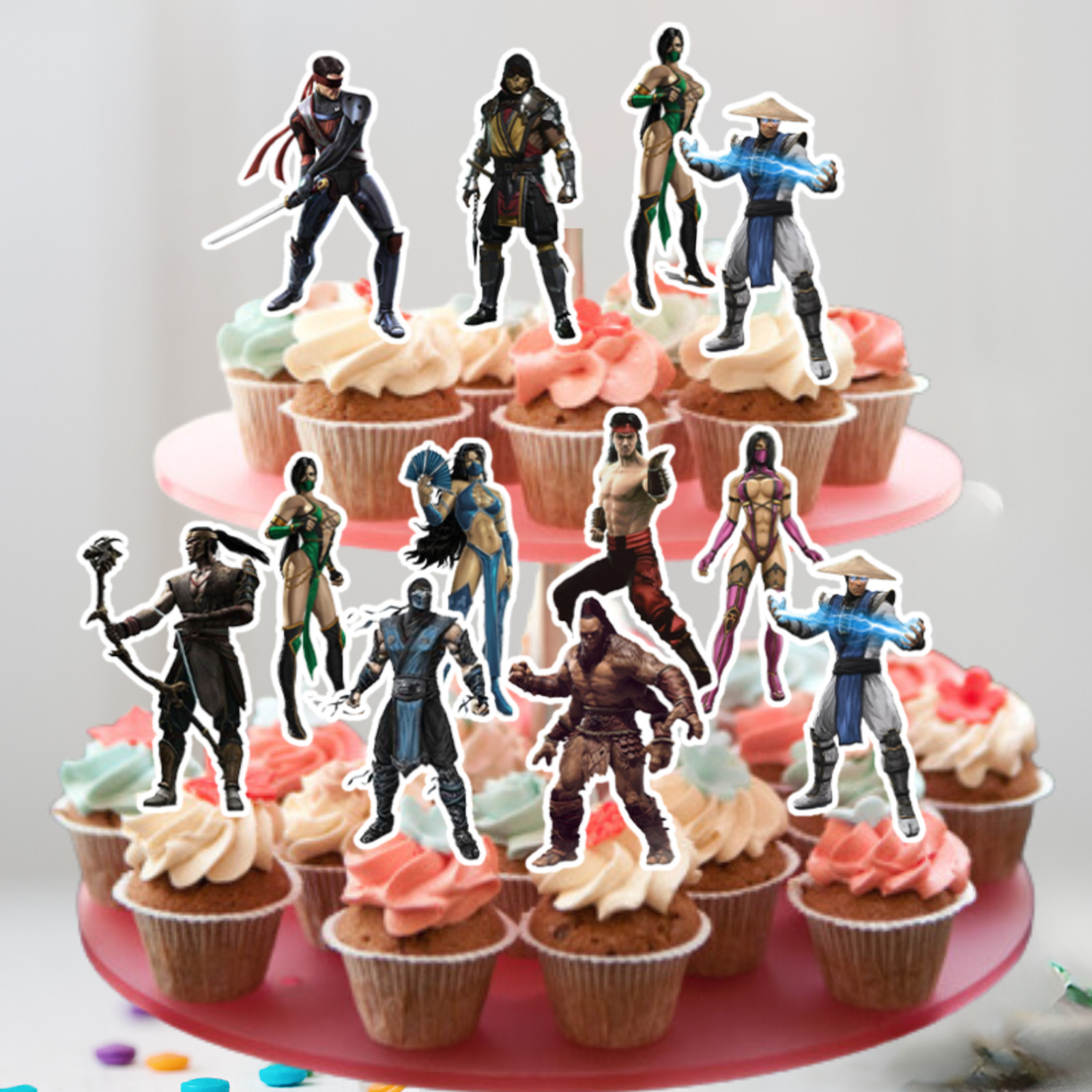 MORTAL KOMBAT cupcake birthday party supplies favor centerpiece decoration event