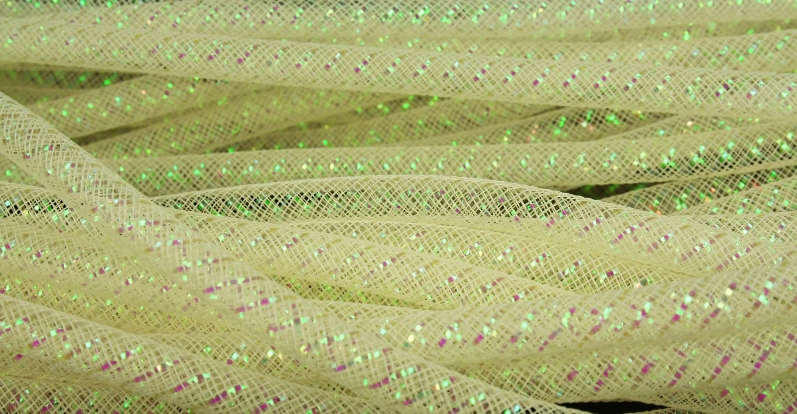 8MM Deco Mesh Tubing Flexible CYBERLOX Party & Holiday Choose Color and Yards