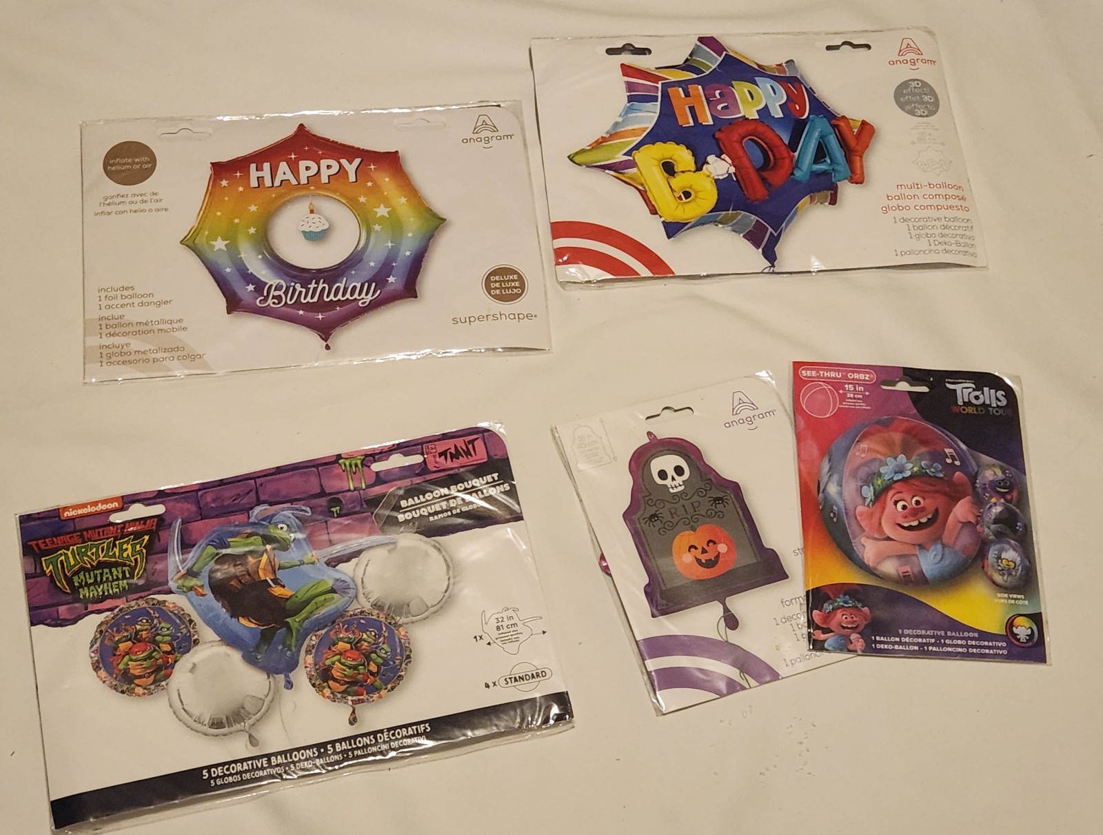 Lot of 370 Jumbo Foil Balloons Assorted Numbers Party Birthday Bulk *see Photos