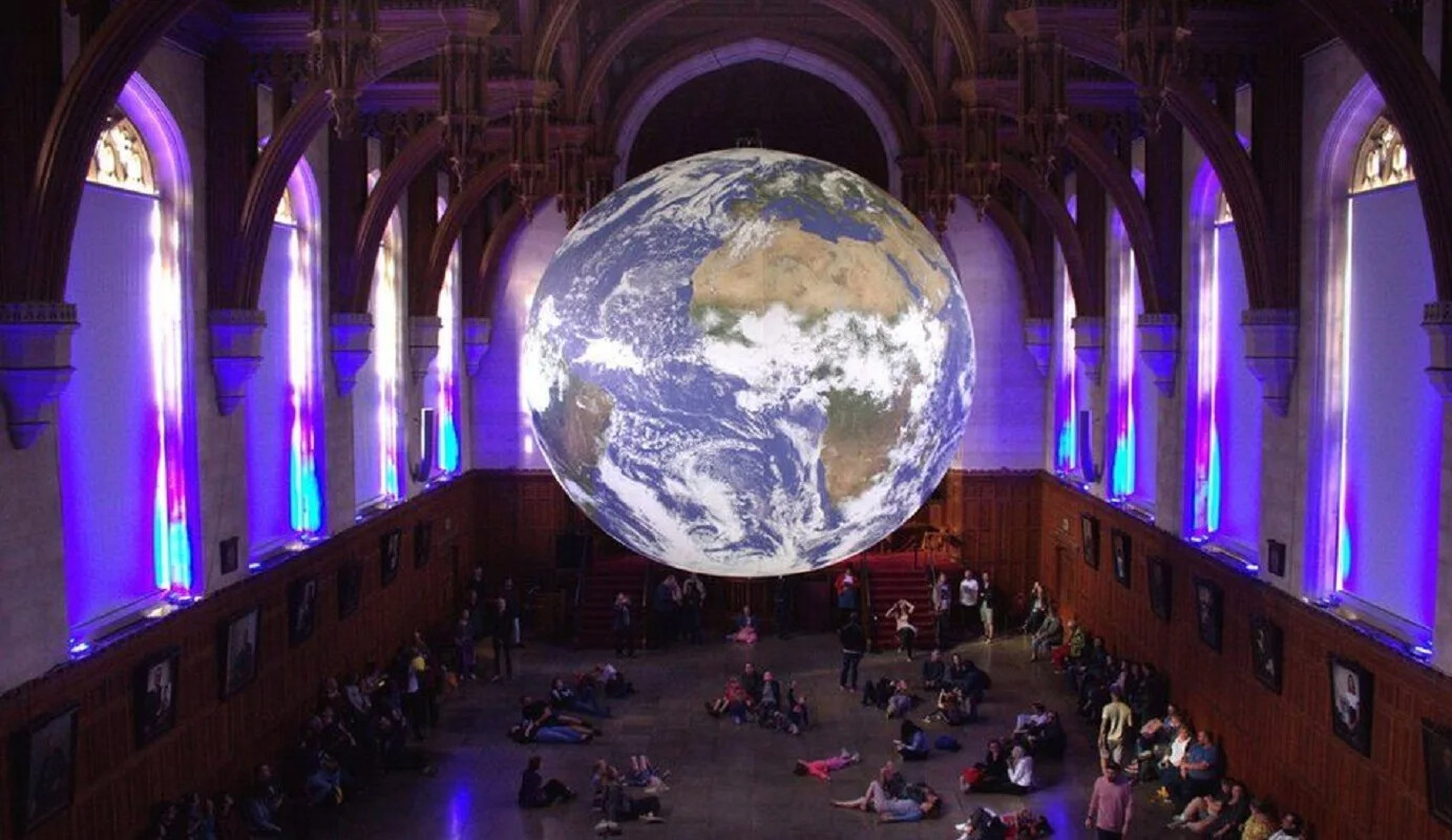 Inflatable Earth Globe W/ LED Lights Hanging Inflatable Earth Planet Model Toys