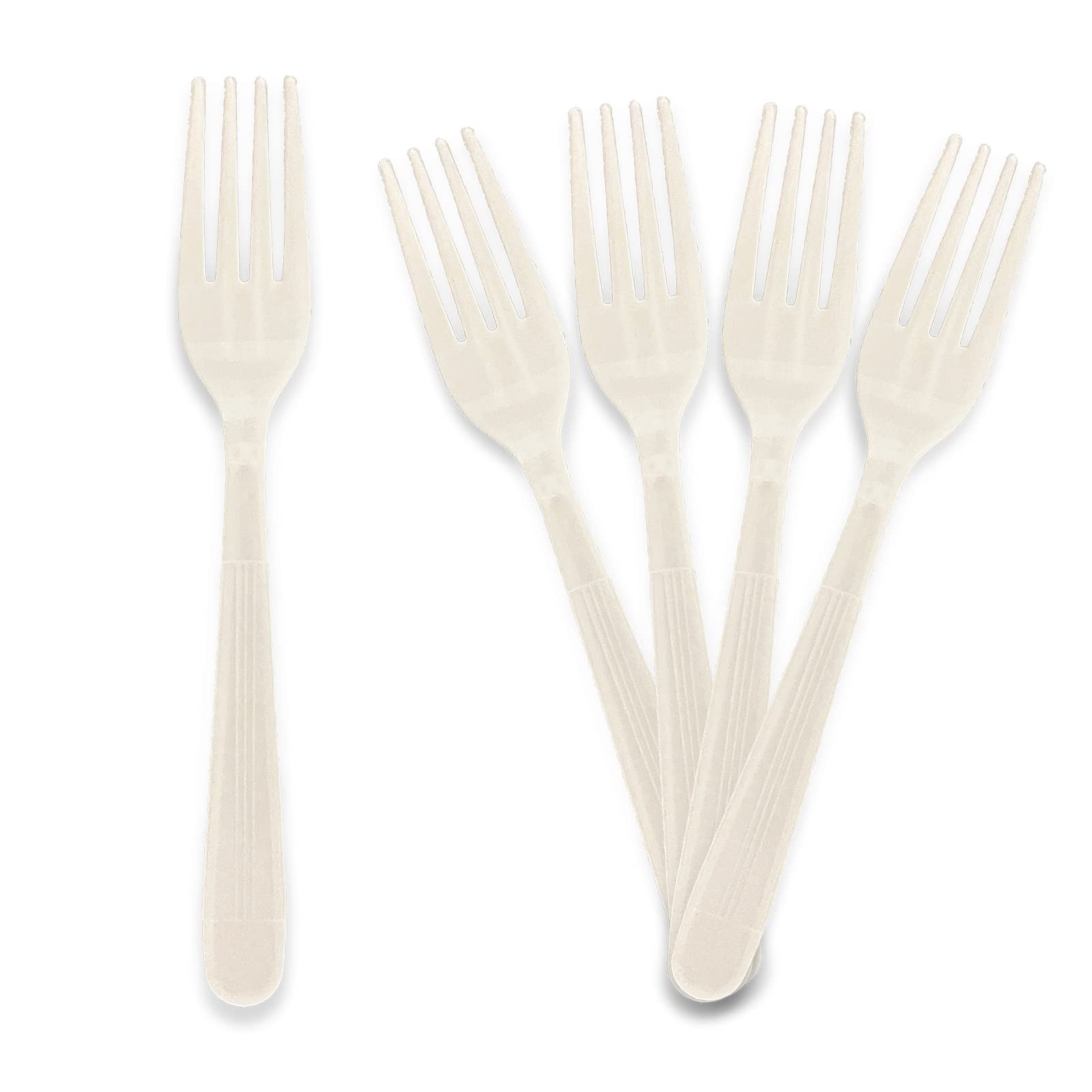 Pami 1000-Count Heavy-Duty Disposable Plastic Forks Bulk Pack For Parties