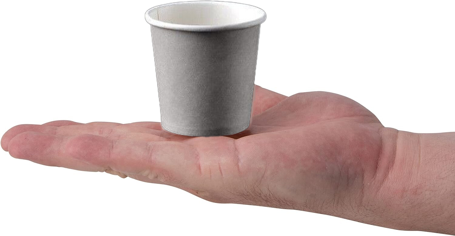 Disposable White Paper Cups with Lids 4oz Sampling Espresso Cups for Party Event