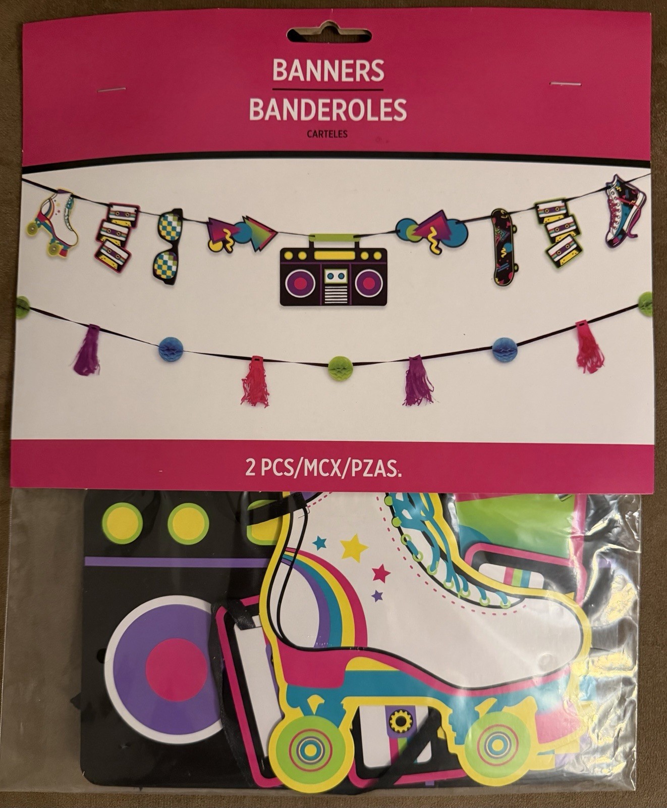 Amscan 80’s Night Party Decoration Kit Free shipping 5 Pieces