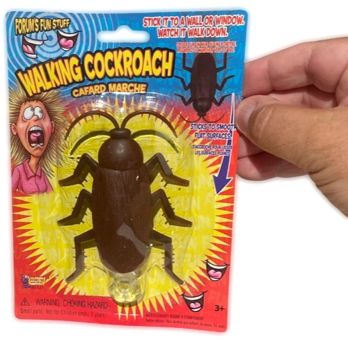 Funny WALKING COCKROACH Jumbo Roach Sticks & Crawls Down Wall Prank Joke Toy Bug