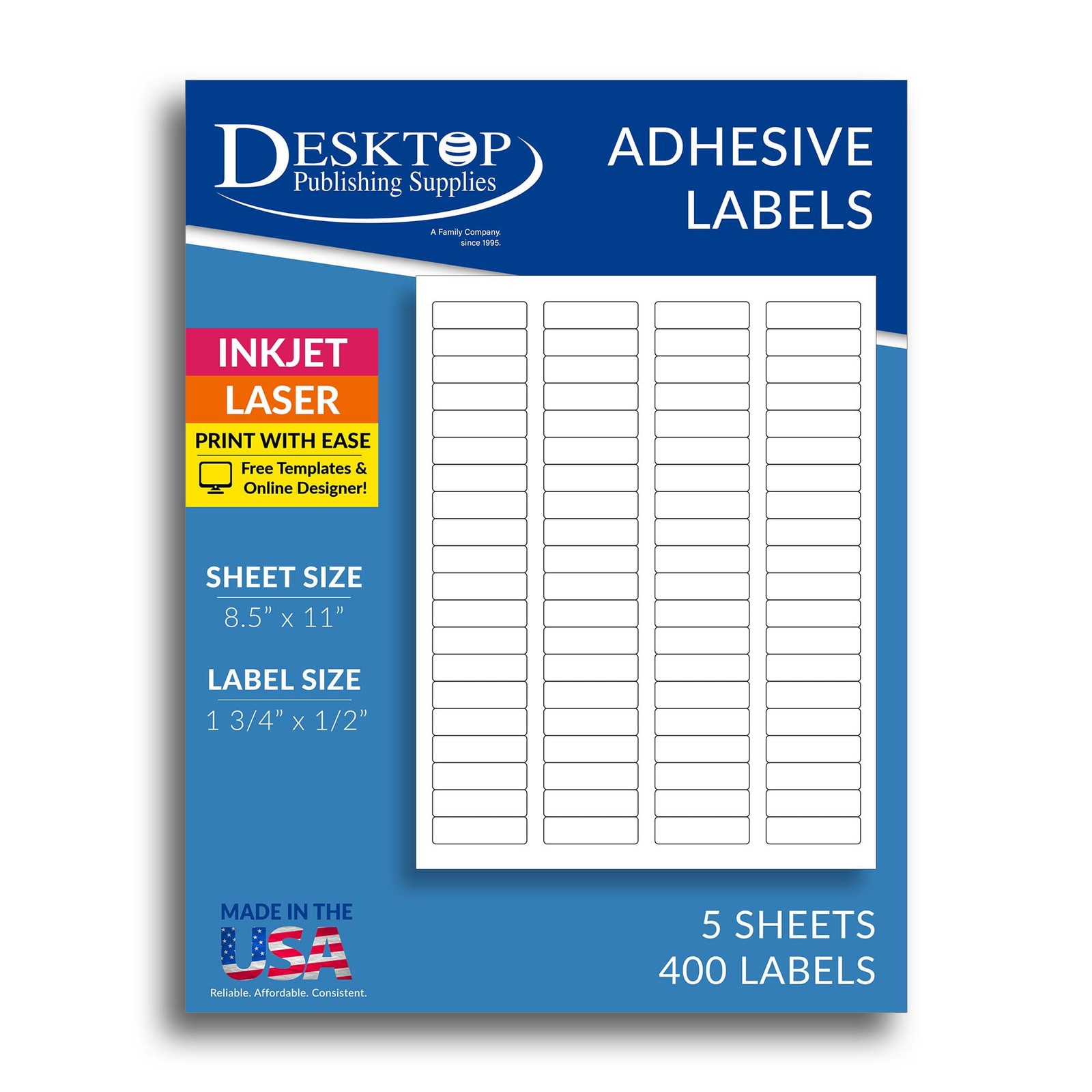 White Return Address Labels 1.75″ x 0.5″ – 1.75 x 0.5 inches, Permanent
