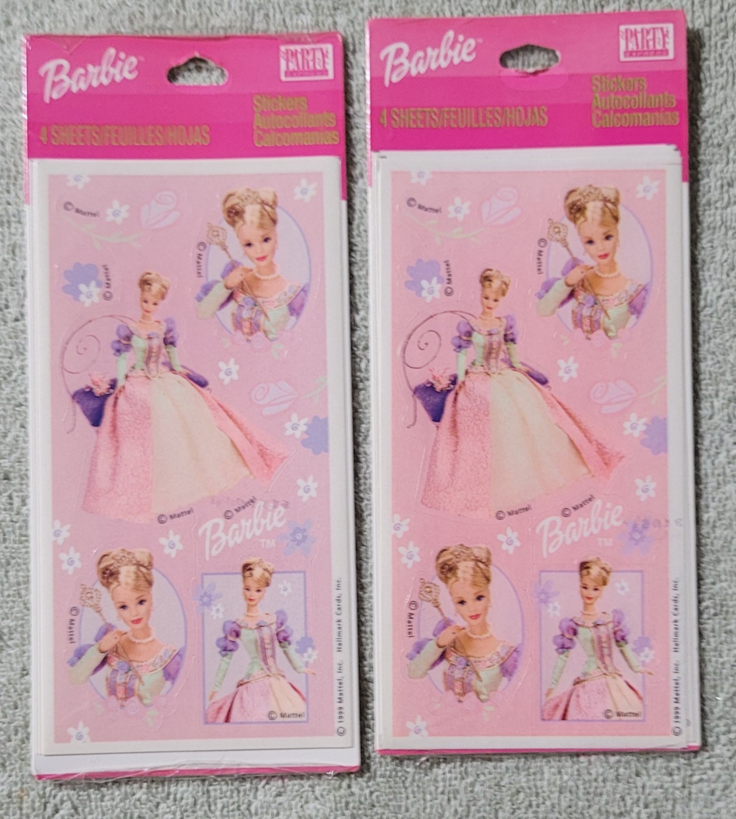 1999 New Lot of 8 pieces Vintage Barbie Princess Birthday Party Supplies Sealed