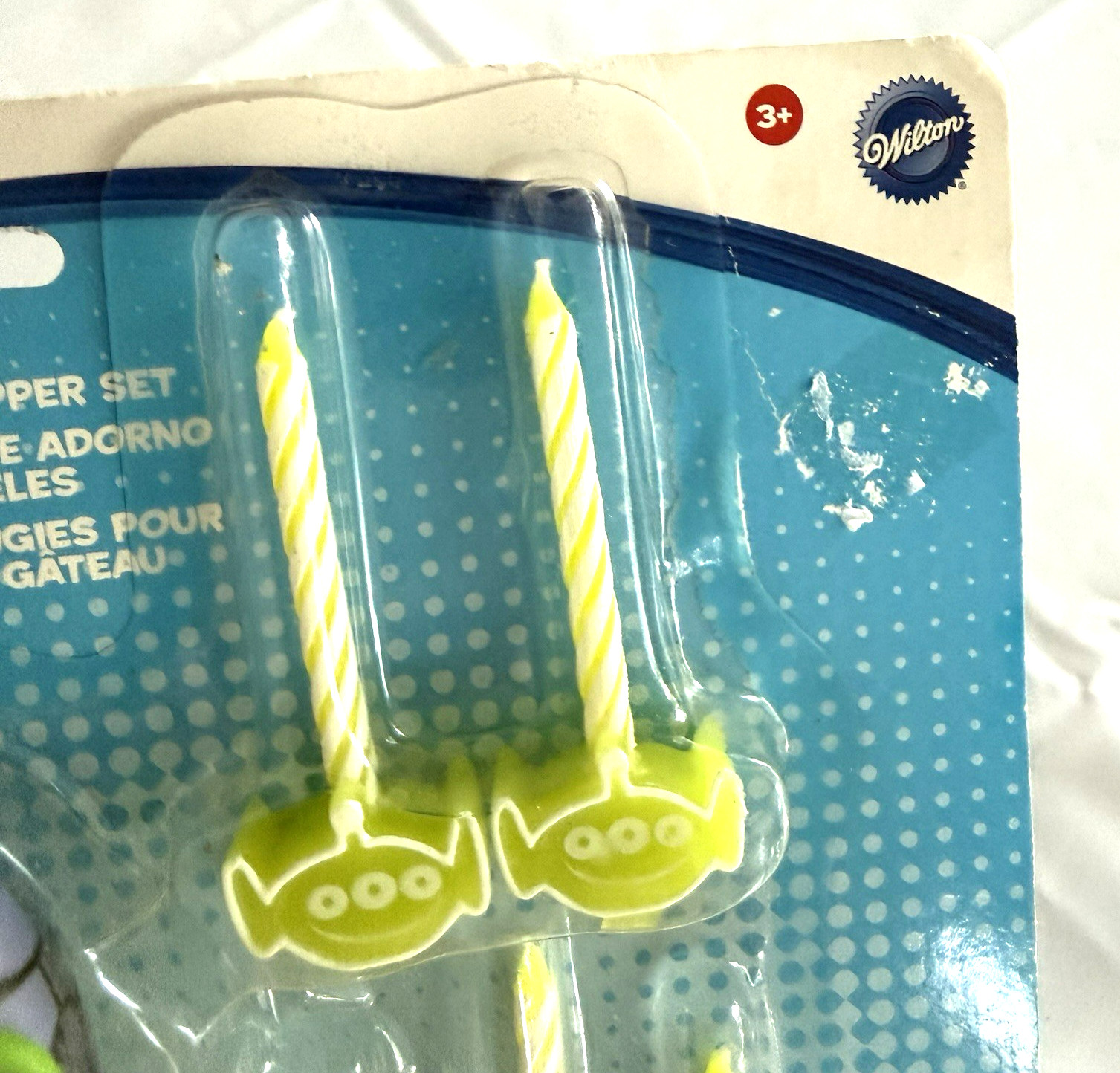 Disney Toy Story Buzz Lightyear Figure Birthday Candle 8 Green Alien Cake Topper