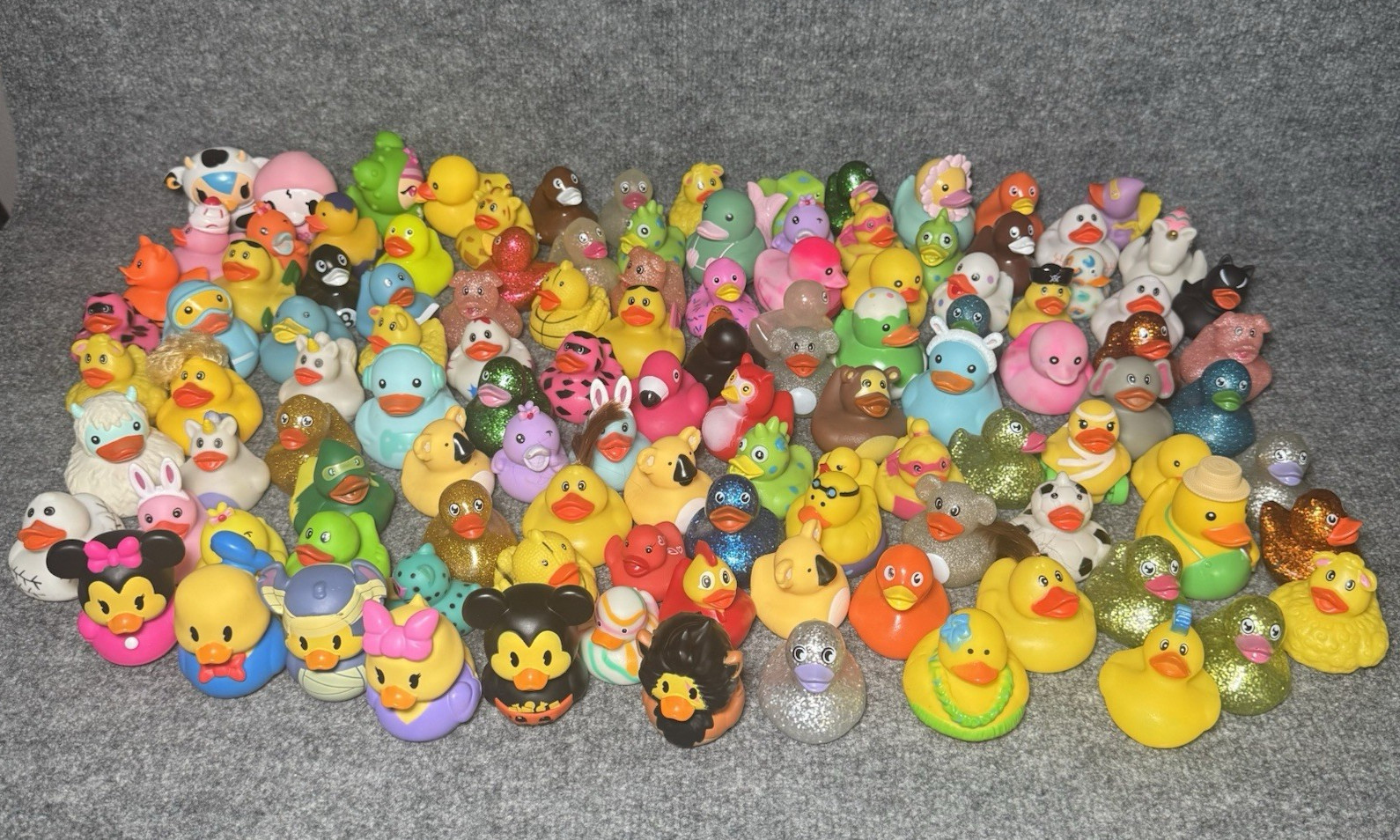Rubber Ducks Bulk Assortment Duckies Jeep Ducking Duck Bath Toys Lot Of 114