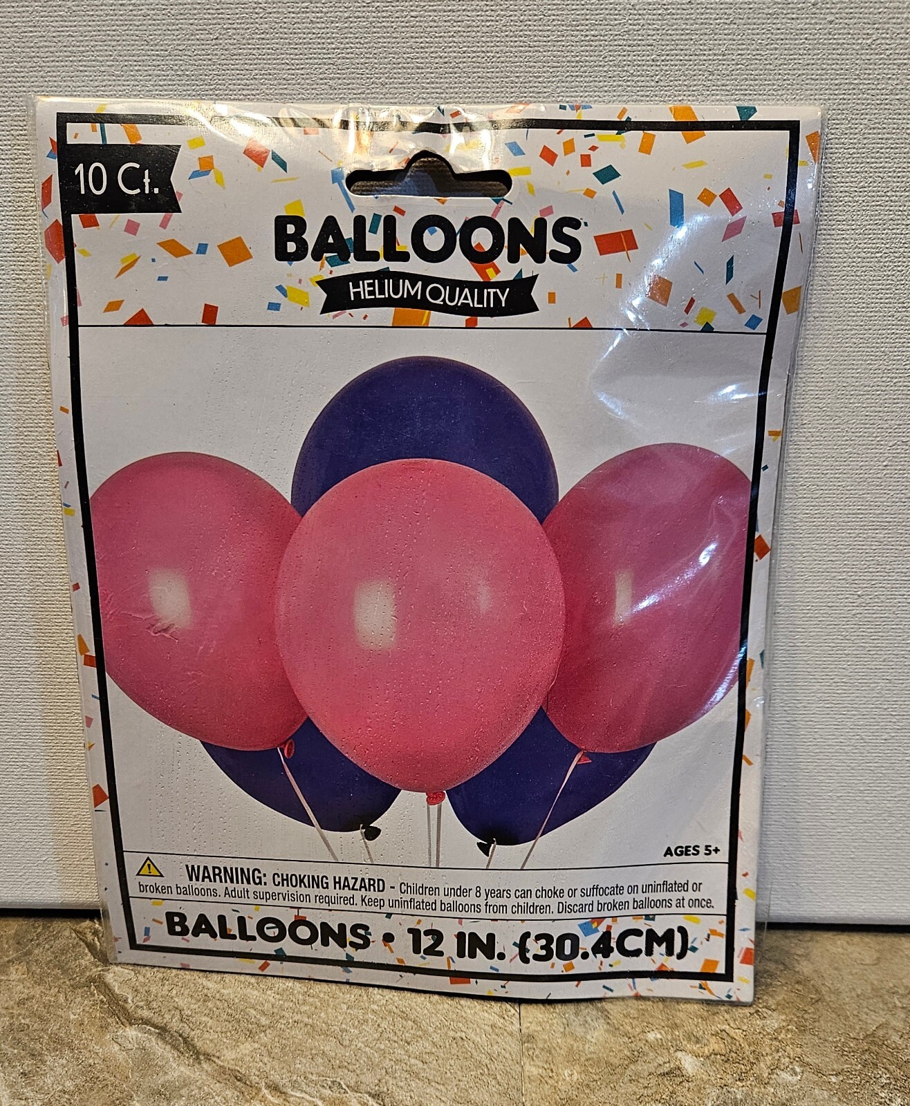Bulk Balloons Helium Rubber/Larex, 12″, 10 Ct, Pink, purple + Happy Birthday