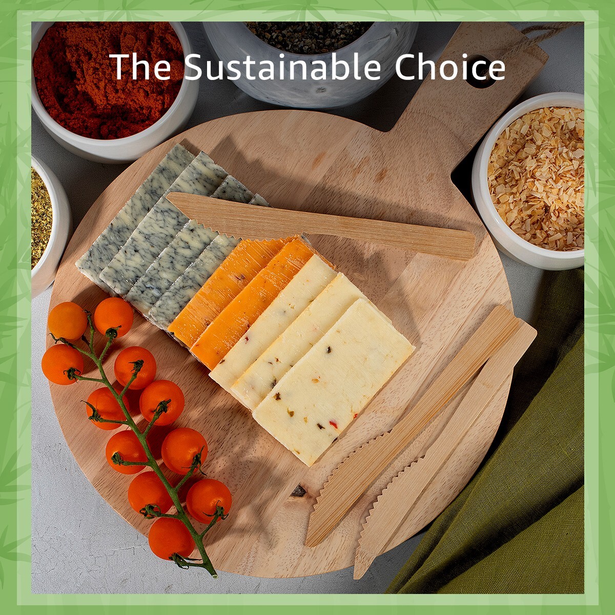 Ibambo 100% Bamboo Knives – 2400 Compostable Knives, Disposable or Reusable
